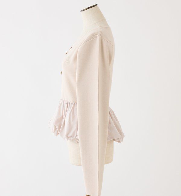  「ロゴ刺繍入りバルーントップス」|ニット・セーター|