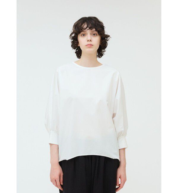 mizuiro ind「mizuiro ind ボートネックコクーンプルオーバー」|Tシャツ・カットソー|オフホワイト