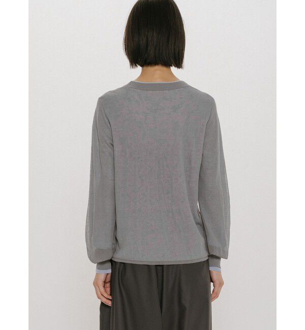 MIDIUMISOLID「MIDIUMISOLID for Ladies シアーレイヤードクルーネックプルオーバー」|Tシャツ・カットソー|