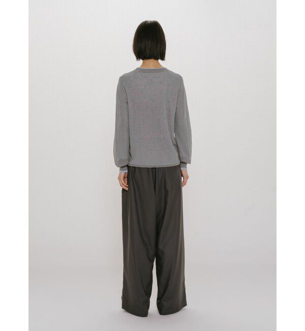 MIDIUMISOLID「MIDIUMISOLID for Ladies シアーレイヤードクルーネックプルオーバー」|Tシャツ・カットソー|