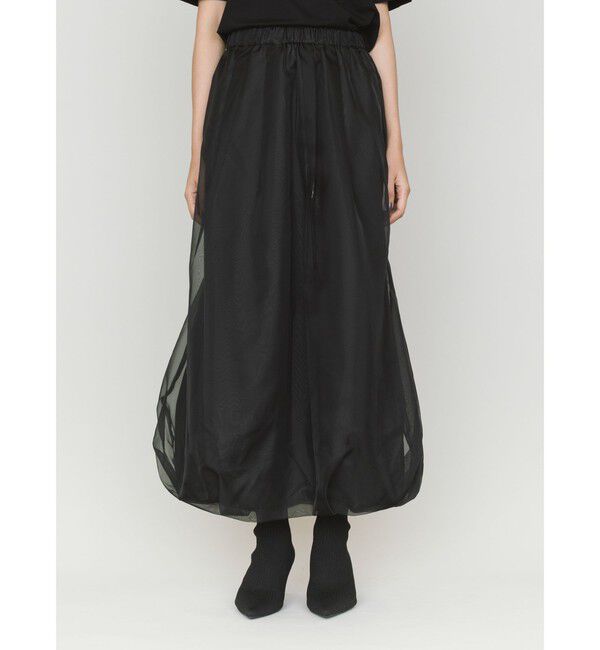 MIDIUMISOLID「MIDIUMISOLID for Ladies シアーロングバルーンスカート」|スカート|