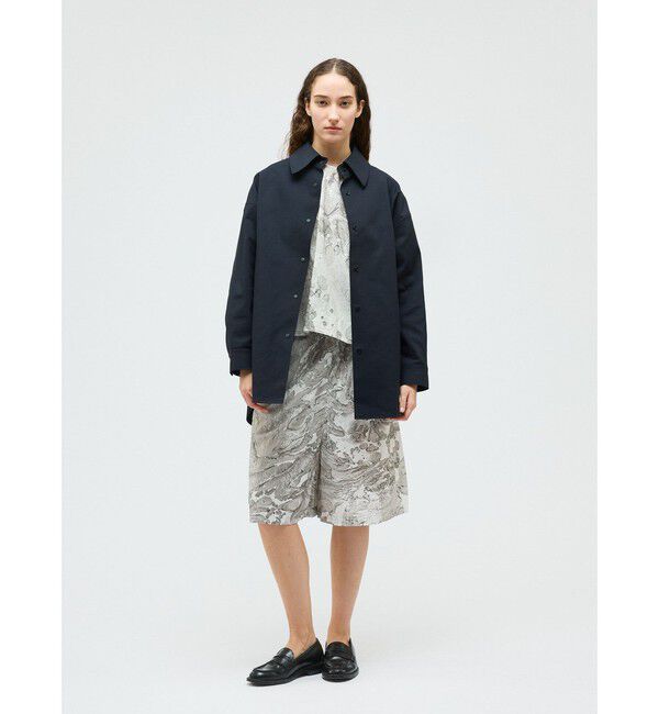 mizuiro ind「mizuiro ind マーブルプリントワイドプルオーバー」|シャツ・ブラウス|