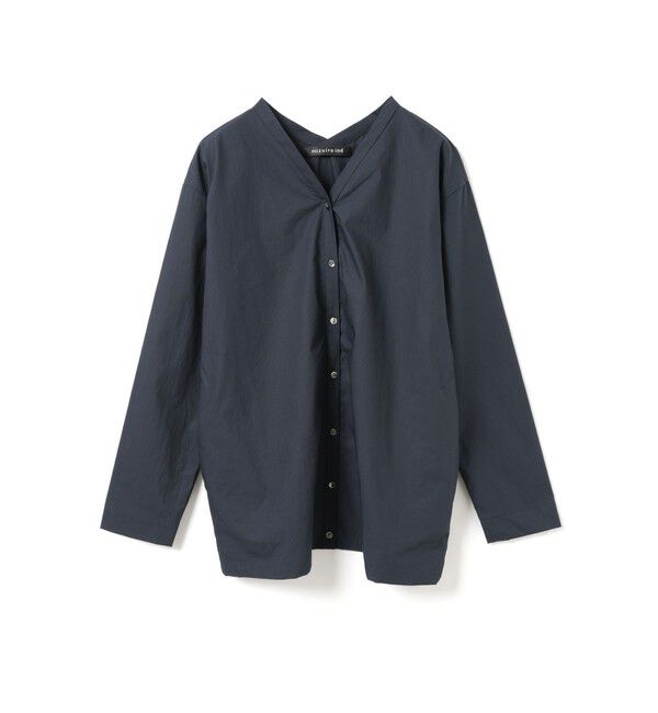 mizuiro ind「mizuiro ind シャツカーディガン」|カーディガン|ネイビー