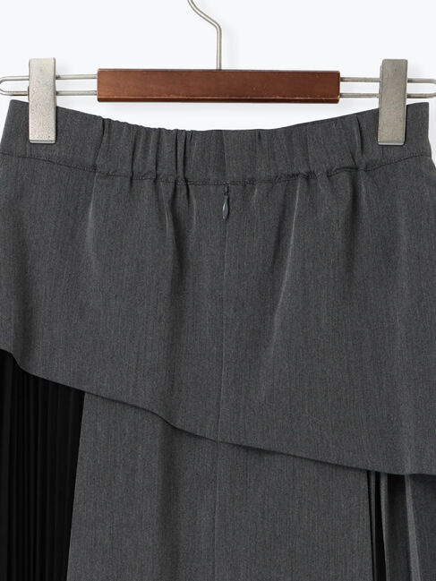 Te chichi「アシンメトリープリーツコンビスカート」|スカート|