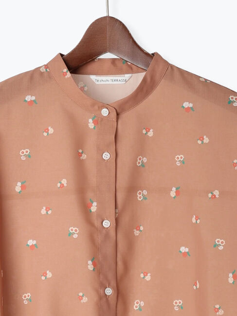 Te chichi TERRASSE「【日比谷花壇コラボ】プリントクロップドシャツ（セットアップ可）」|シャツ・ブラウス|