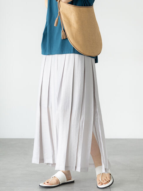 Lugnoncure「シアータックプリーツスカート《2025summer catalog item》」|スカート|グレー