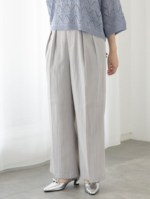 Te chichi TERRASSE「タックワイドパンツ《2025summer catalog item》」|その他|グレー