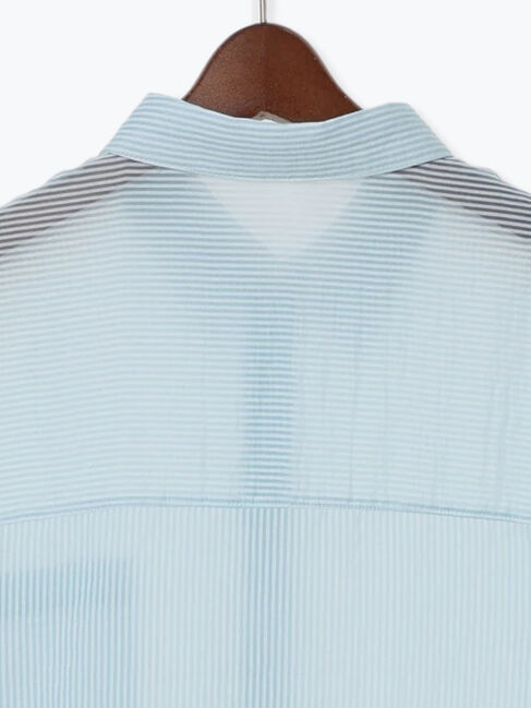 Te chichi TERRASSE「ストライプクロップドシアーシャツ」|シャツ・ブラウス|