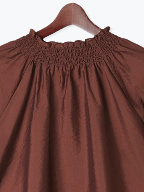 Te chichi TERRASSE「シャーリングネックブラウス」|シャツ・ブラウス|