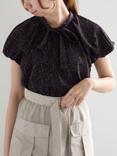 Te chichi「アソートボウタイバルーンスリーブブラウス」|シャツ・ブラウス|ブルー