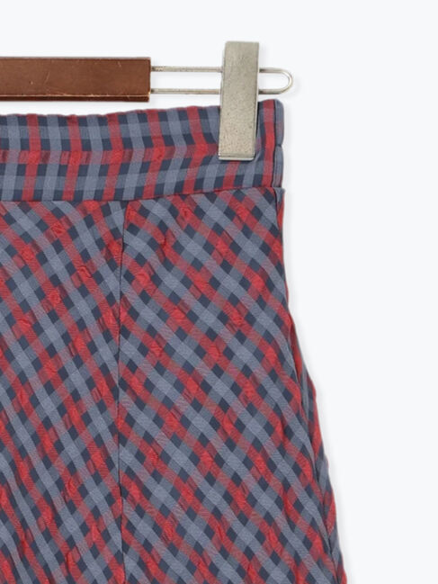 Te chichi TERRASSE「シアーチェックフレアスカート」|スカート|