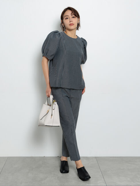 Te chichi「グリッドジャガードペンシルパンツ（セットアップ可）」|その他|ブラック