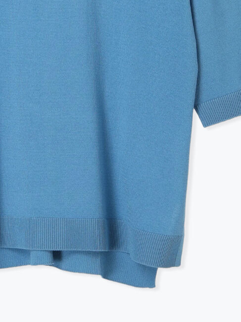 Lugnoncure「【接触冷感】サイドスリットハーフスリーブニット」|ニット・セーター|