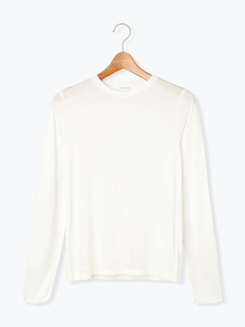 Lugnoncure「長袖シアートップス《2025autumn catalog item》」|Tシャツ・カットソー|オフホワイト