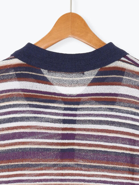 Lugnoncure「マルチボーダーポロニット《2025autumn catalog item》」|ニット・セーター|