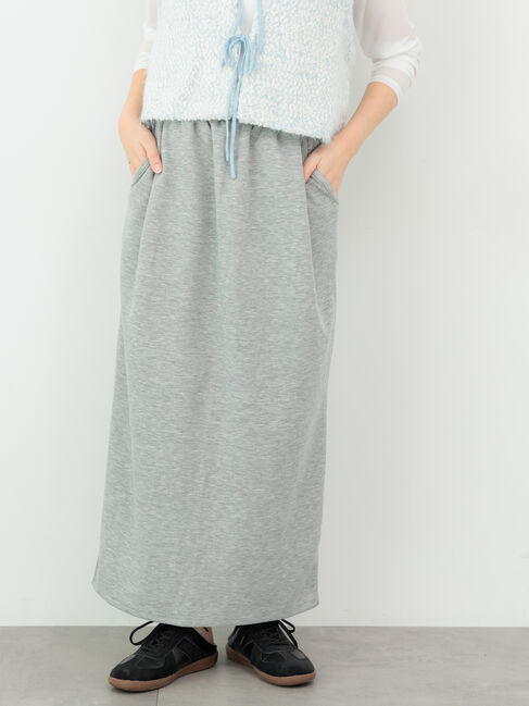Te chichi TERRASSE「【選べる着丈】ダンボールナロースカート」|スカート|グレー