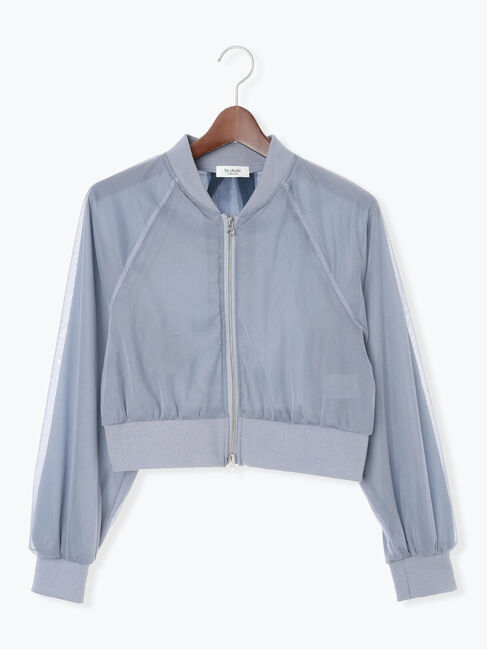 Te chichi TERRASSE「チュールダブルジップブルゾン」|ブルゾン・スタジャン|