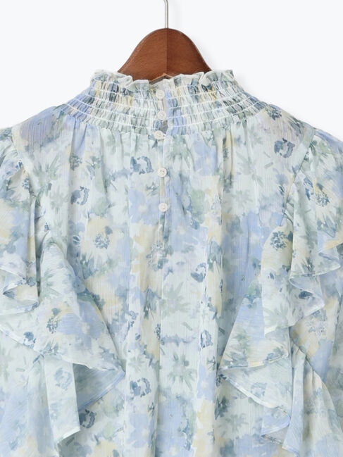 Te chichi「フラワーパターンシアーフリルブラウス」|シャツ・ブラウス|