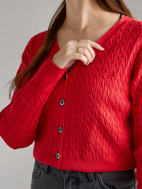 Te chichi「ミニケーブル刺繍Vネックカーディガン」|カーディガン|