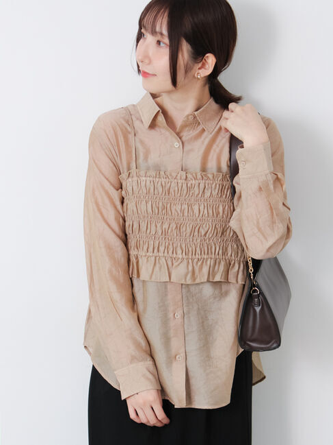 Te chichi TERRASSE「シアージャガードビスチェセットシャツ」|シャツ・ブラウス|