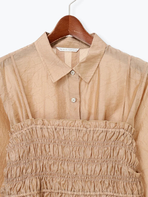 Te chichi TERRASSE「シアージャガードビスチェセットシャツ」|シャツ・ブラウス|