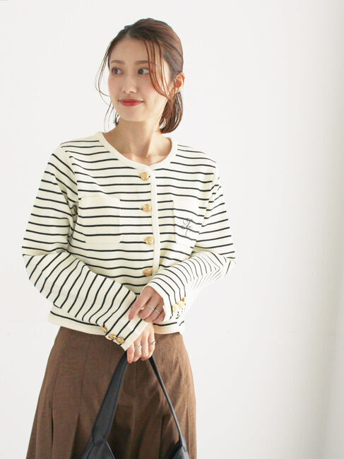Te chichi「レタードポケットジャケットカーディガン」|カーディガン|