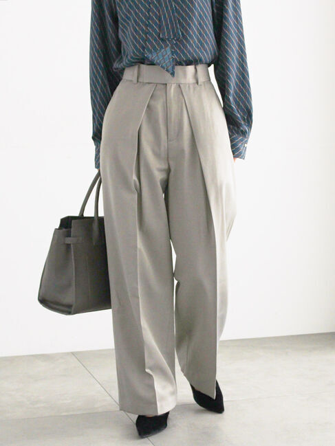 Te chichi「シャイニーワイドスラックス」|その他|グレー