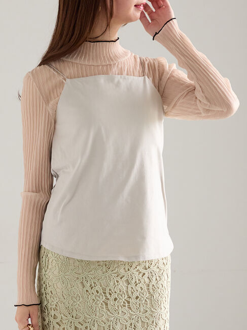 Te chichi「前後2WAYサテン&スムースキャミソール」|シャツ・ブラウス|グレー