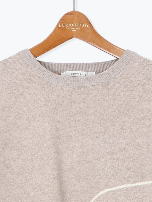 Lugnoncure「ライン入りジャカードワイドニット」|ニット・セーター|