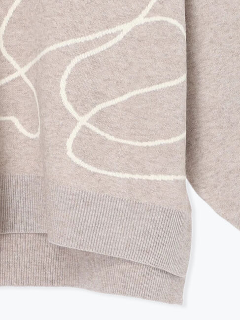 Lugnoncure「ライン入りジャカードワイドニット」|ニット・セーター|