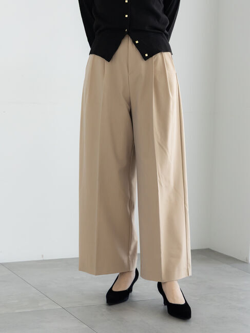 Te chichi「TRツイル2タックワイドパンツ《2025winter catalog item》」|その他|ベージュ