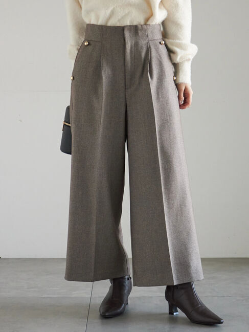 Te chichi「ツイーディーワイドクロップトパンツ」|その他|