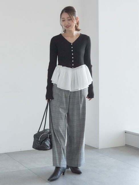 Te chichi「【宮本茉由着用】グレンチェックスラックス」|その他|