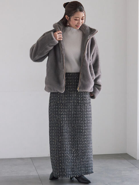 Te chichi「【宮本茉由着用】グラデーションファースタンドジャケット」|その他|