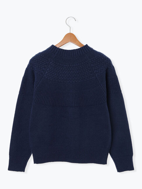 Lugnoncure「ピーチヤーン求心柄編みニット」|ニット・セーター|