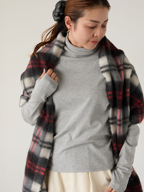 Lugnoncure「スムース起毛ハイネックカットソー」|Tシャツ・カットソー|グレー