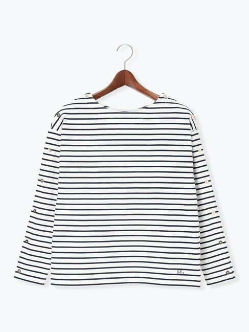 Te chichi「ショルダー釦ボーダーカットソー《2026 spring catalog item》」|Tシャツ・カットソー|