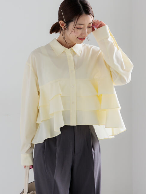 Te chichi「ティアードフリルクロップトシャツ」|シャツ・ブラウス|