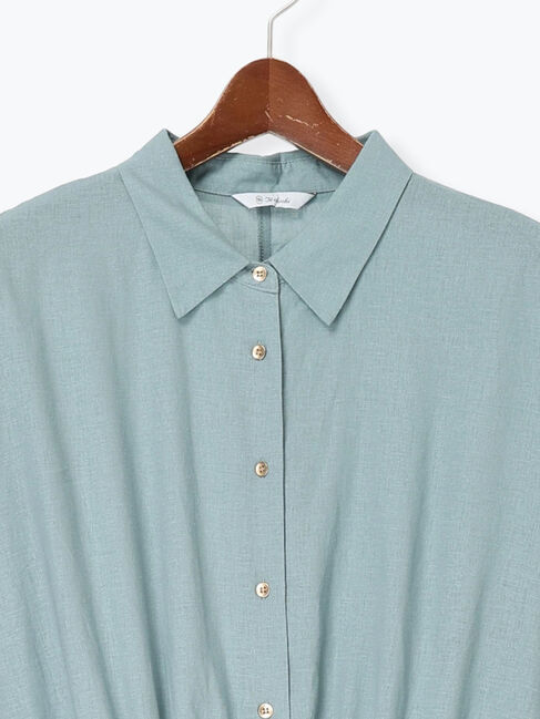 Te chichi「レーヨンリネン共ベルトシャツワンピース」|ワンピース|