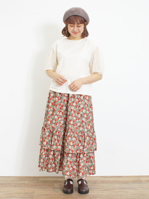 Samansa Mos2「柄アソート裾重ねスカート」|スカート|