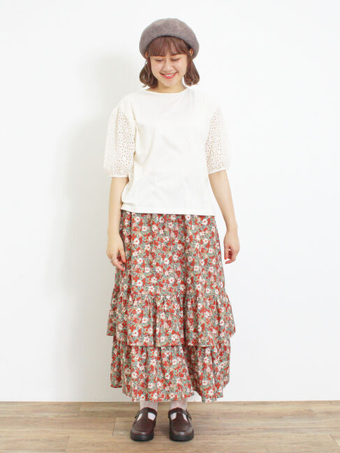 Samansa Mos2「柄アソート裾重ねスカート」|スカート|