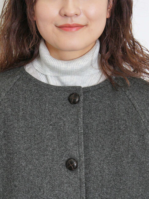 Samansa Mos2「ウーリーライクミドル丈クルーネックコート」|その他|