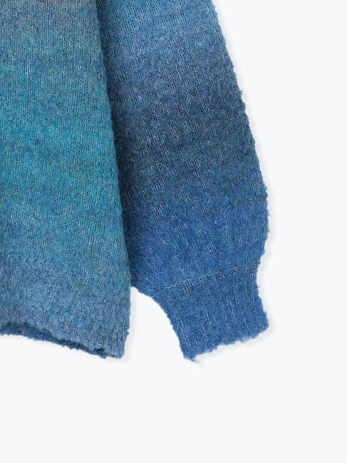 Samansa Mos2「グラデーションブークレミドル丈Vネックカーディガン」|カーディガン|