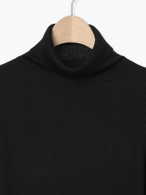 Samansa Mos2「【マシンウォッシャブル】ニットリブタートルネック」|ニット・セーター|