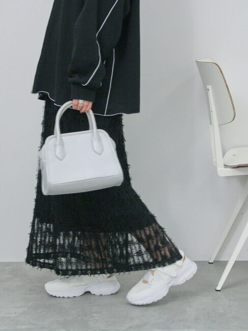 Samansa Mos2 blue「フリンジレーススカート」|スカート|