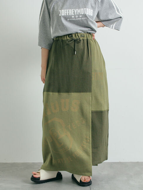 SM2「裏毛プリント配色アシメスカート」|スカート|