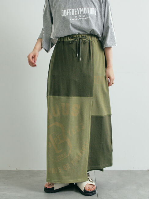 SM2「裏毛プリント配色アシメスカート」|スカート|