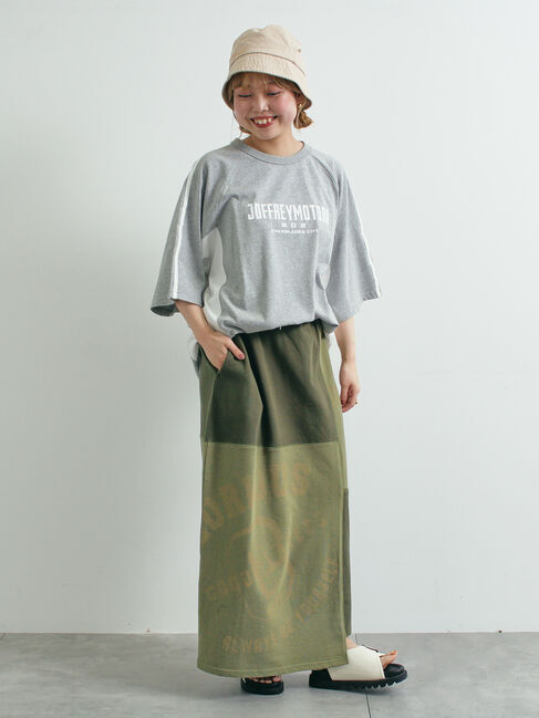 SM2「裏毛プリント配色アシメスカート」|スカート|