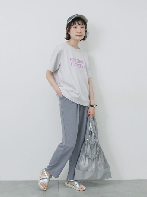 Samansa Mos2 blue「【接触冷感】マルチスタイルイージーパンツ」|その他|