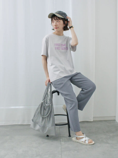 Samansa Mos2 blue「【接触冷感】マルチスタイルイージーパンツ」|その他|